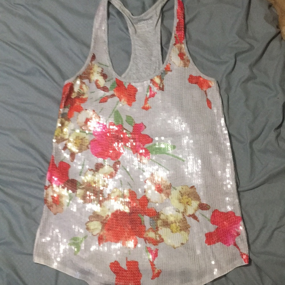 Express sequined Razorback top